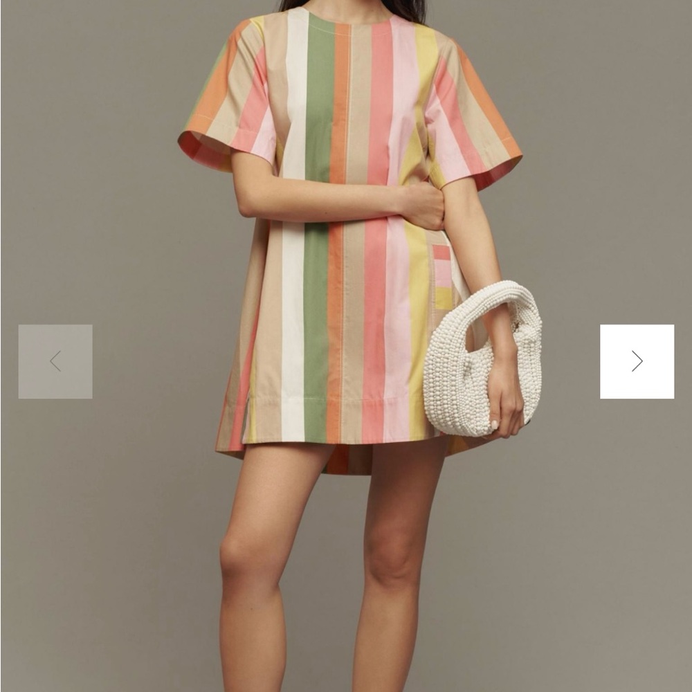 Anthropologie EMMY SHORT-SLEEVE SWING MINI DRESS - NWT